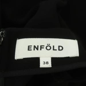 ENFOLD 21SS PEツイル プリーツプルオーバー カットソー 長袖 38 ブラック