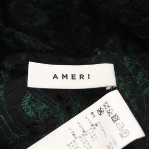 Ameri VINTAGE 22AW LACE DOCKING SWEAT TOP カットソー 切替 F 黒 グレー ブラック