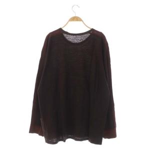 JURGEN LEHL ウール混 カットソー 長袖 Tシャツ プルオーバー M 茶 ブラウン