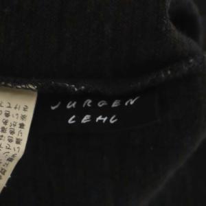 JURGEN LEHL ウール混 カットソー 長袖 Tシャツ プルオーバー M ダークグリーン