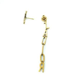 Christian Dior スター JADIOR ラインストーン ロングピアス ゴールド色