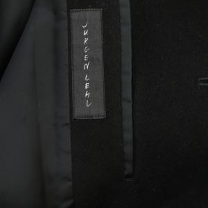 JURGEN LEHL テーラードジャケット 総裏地 ウール アンゴラ 黒 ブラック