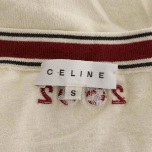 CELINE 2002 FIFAワールドカップ ニットタンクトップ キャミソール シルク混 S アイボリー 赤 黒 レッド ブラック