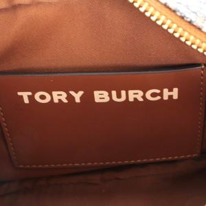 TORY BURCH ジェミニリンク ショルダーバッグ 茶 ブラウン 白 ホワイト