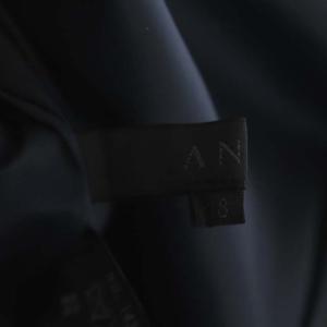 ANAYI 半袖 ワンピース ミモレ丈 セミフレア 38 ダークネイビー