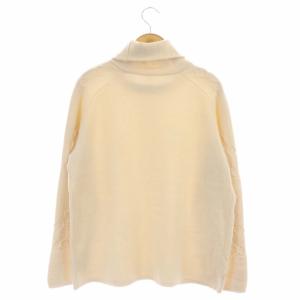 HERMES ウール ケーブル タートルネックニット セーター 長袖 34 アイボリー