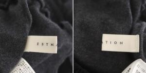 ESTNATION ウール テーパードパンツ ジョガー イージー 38 グレー ブラック