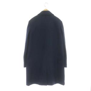 A.P.C. コットンラウンドカラーコート アウター ロング 36 ネイビー