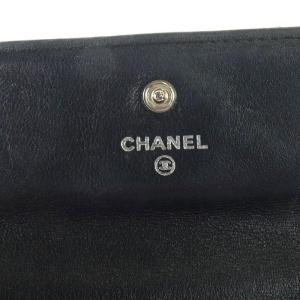 CHANEL マトラッセ 14番台 長財布 エナメル キルティング 黒