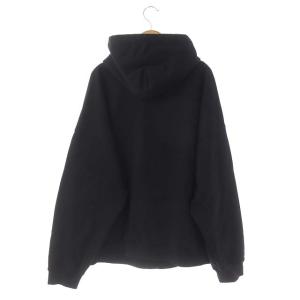 BALENCIAGA 675003 PARIS ロゴ刺繍パーカー 3 黒