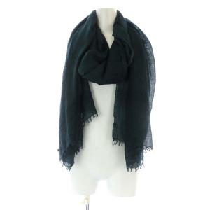 Faliero Sarti ストール 大判 カシミヤ シルク混 フリンジ カーキ