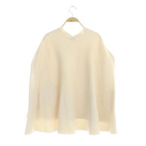 ADORE 22AW ドライストレッチフレアポンチョ ニット フレンチスリーブ 38 エクリュ