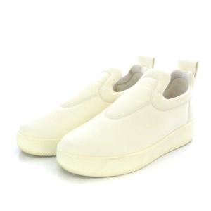 CELINE フィービー ファイロ スリッポン プラットフォーム レザー 37 24cm ホワイト