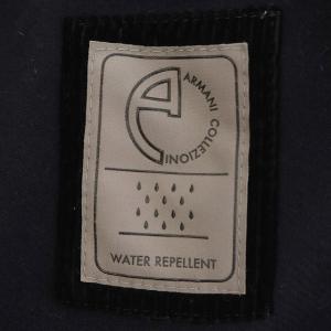 ARMANI COLLEZIONI コーデュロイ切替ウールダブルコート ショールカラー 54 ネイビー ブラック