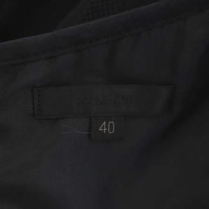 TO BE CHIC フレアワンピース 膝丈 ノースリーブ クルーネック 総柄 シアー 40 黒 ブラック