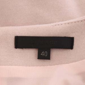 TO BE CHIC ウールVネックワンピース 膝丈 フレア 長袖 40 ピンク