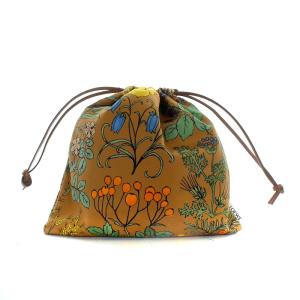 LOEWE ドローストリング ポーチ キャンバス 総柄 マルチカラー
