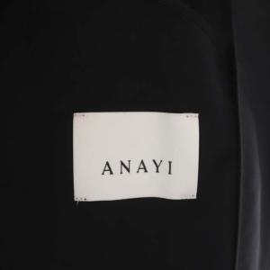 ANAYI ナイロン フードジャケット ブルゾン ジップアップ 34 ブラック