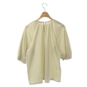 ANAYI 21AW コットン天竺パフスリーブプルオーバー カットソー 五分袖 36 ベージュ