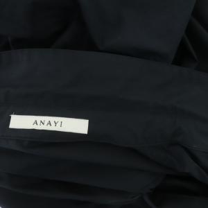 ANAYI 22SS タイプライターフレア袖ブラウス シャツ プルオーバー 半袖 36 黒 ブラック