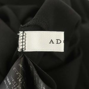 ADORE 21AW ドライタッチパンツ ワイドパンツ フロントスリット 薄手 38 黒 ブラック