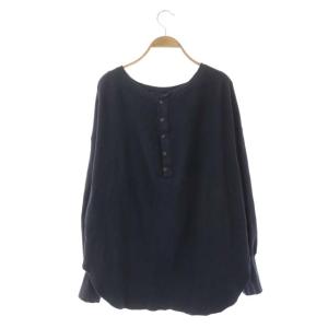 AMERICANA ワッフル ロンT カットソー 長袖 プルオーバー ネイビー