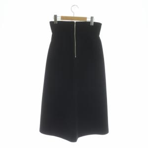 ADORE クリアボンディング フレア スカート アシンメトリー ラップ調 ミモレ丈 ロング 36 黒 ブラック