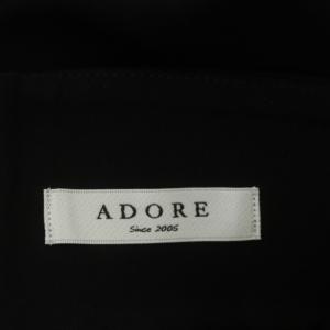 ADORE クリアボンディング フレア スカート アシンメトリー ラップ調 ミモレ丈 ロング 36 黒 ブラック