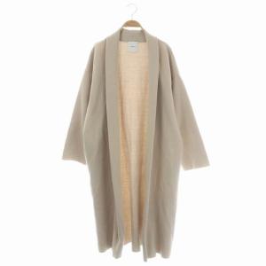 21SS ダブルニットガウン カーディガン ロング 長袖 ベージュ
