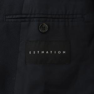 ESTNATION 2Bテーラードジャケット 総裏地 シルクモヘア混 48 ネイビー