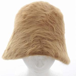 UNITED ARROWS 帽子 ヘアリーベルハット アンゴラ混 57.5cm 茶色 ブラウン