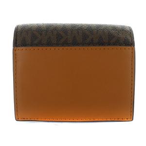 MICHAEL KORS 財布 二つ折り MK柄 レザー 茶 ブラウン