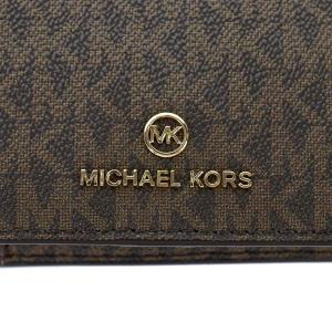 MICHAEL KORS 財布 二つ折り MK柄 レザー 茶 ブラウン