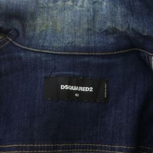 DSQUARED2 S74AM0522 ペイント加工 デニムジャケット 48 ブルー 