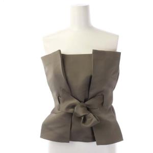 18SS FOLDING SCREEN CORSET コルセット トップス ウエストデザイン バイカラー F チャコールグレー