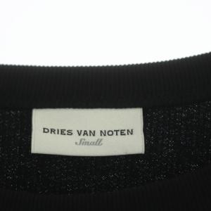 DRIES VAN NOTEN フリルカットソー アシンメトリー S 黒