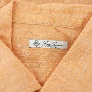 Loro Piana リネンシャツ 半袖 S オレンジ