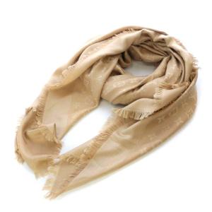 モノグラム ストール シルク 茶