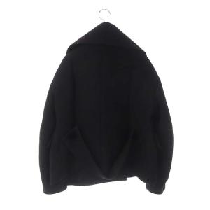 CELINE フィービーファイロ ウール ミンクボタン ダブル ショートコート 34 黒 紺