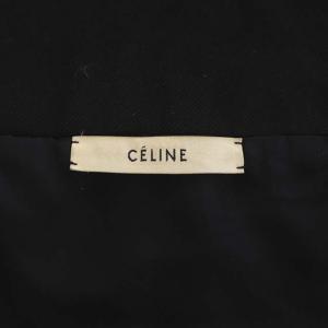 CELINE フィービーファイロ ウール ミンクボタン ダブル ショートコート 34 黒 紺