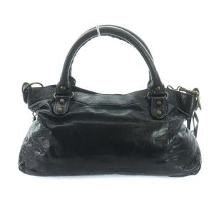 BALENCIAGA 103208 ザ ファースト ハンドバッグ 2way レザー 黒