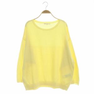 vingt-trois 22SS クルーネックプルオーバー ニット カットソー 長袖 46 黄色 イエロー
