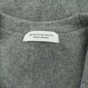 BEAUTY&YOUTH UNITED ARROWS ウールカシミヤワイドVネックカーディガン ニット 長袖 グレー