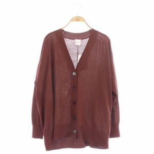 22SS ICECOTTON BIGカーディガン ニット 長袖 Vネック F 茶色 ブラウン