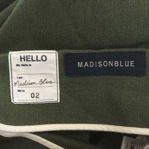MADISONBLUE スカート ハイウエスト フレア 特殊染色加工 02 カーキ