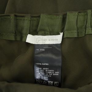 Plage 20AW Cuサテンスカート ロング タイト 36 カーキ