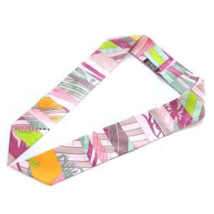 HERMES ツイリー スカーフ Astrologie Nouvelle 新たなる占星術 シルク コーラル ヴェール ローズ ピンク