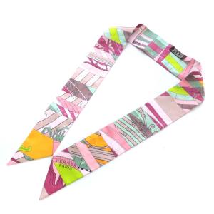 ツイリー スカーフ Astrologie Nouvelle 新たなる占星術 シルク コーラル ヴェール ローズ ピンク