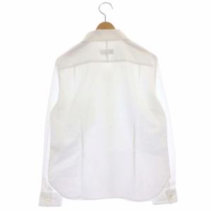 MARGARET HOWELL ワイドカラーシャツ ブラウス コットン 長袖 胸ポケット 1 ホワイト