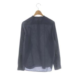 MARGARET HOWELL コットンプルオーバーバンドカラーシャツ ブラウス 長袖 2 グレー